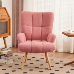 FERPIT Upholstered Teddy Velvet Accent Chair & Rocking Chair With Wingback Design -Lush Living Store GUEST 8be73a6d d6d4 4eb1 8124 9e45c7f91817
