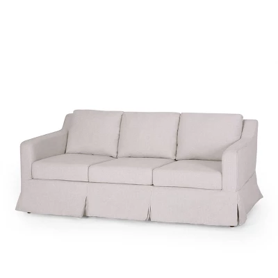 Arrastra Contemporary Fabric 3 Seater Sofa With Skirt - Christopher Knight Home 13 Arrastra Contemporary Fabric 3 Seater Sofa With Skirt - Christopher Knight Home - Image 11