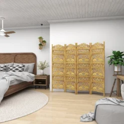 Traditional 4 Panel Fine Carved Room Divider Screen Gold - Olivia & May -Lush Living Store GUEST 8c0a5e58 77ab 47d7 a7d3 0527e215719e