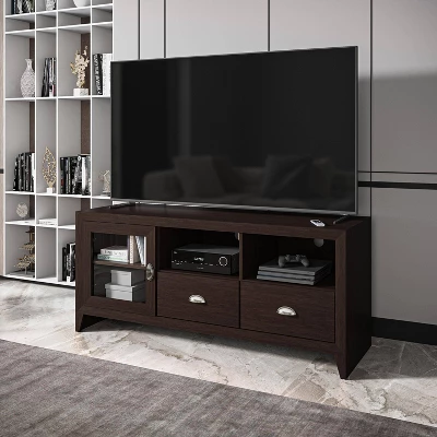 Modern TV Stand For TVs Up To 60" With Storage Dark Brown - Techni Mobili 6 Modern TV Stand For TVs Up To 60" With Storage Dark Brown - Techni Mobili - Image 4