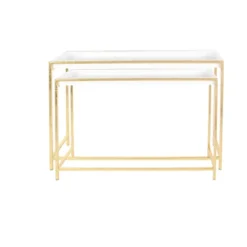 Set Of 2 Contemporary Console Tables White - Olivia & May -Lush Living Store GUEST 8c6f6aed d8ef 4111 b42d 2d90fa662910