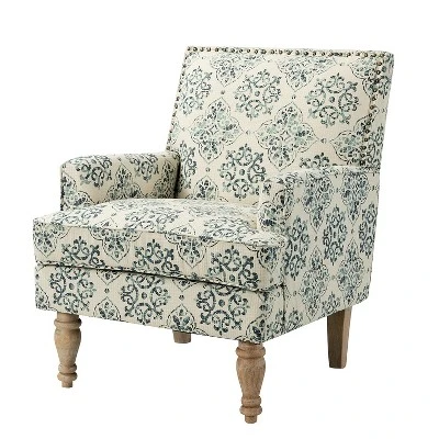 Asiab Wooden Upholstered Armchair | Karat Home 14 Asiab Wooden Upholstered Armchair | Karat Home - Image 12