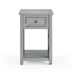 Middlebury Wood End Table With Drawer And Shelf Gray - Alaterre Furniture -Lush Living Store GUEST 8cd4ece5 dddb 49a7 8ede 77776a4034c7
