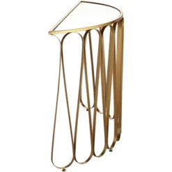 55 Downing Street Glam Luxury Metal Console Table 45 1/8" X 14 1/8" Gold Teardrop Frame Living Room Bedroom Bedside Entryway House -Lush Living Store GUEST 8d8afd81 2fb0 485a 89cd 8a4bb77b7aa2