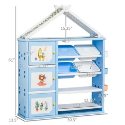 Qaba Kids Toy Storage Organizer With 4 Bins, Storage Cabinets, Bookshelf And 4-Layers Toy Collection Shelves 16 Qaba Kids Toy Storage Organizer With 4 Bins, Storage Cabinets, Bookshelf And 4-Layers Toy Collection Shelves -Lush Living Store GUEST 8dba2ed2 8a87 4474 9aa1 194c4d856705