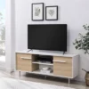 Modern 2 Door TV Stand For TVs Up To 65" Solid White/Coastal Oak/White - Saracina Home 1 Modern 2 Door TV Stand For TVs Up To 65" Solid White/Coastal Oak/White - Saracina Home -Lush Living Store GUEST 8dd4d892 d616 4327 bf3e f3b05ccd042d