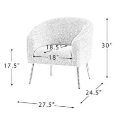 Vicenza Wooden Upholstered Accent Chair Contemporary Living Room Chair Polyester Barrel Chair With Metal Legs For Bedroom | Karat Home 26 Vicenza Wooden Upholstered Accent Chair Contemporary Living Room Chair Polyester Barrel Chair With Metal Legs For Bedroom | Karat Home -Lush Living Store GUEST 8e3da62d ab92 4ea0 908f c0b784b69c08