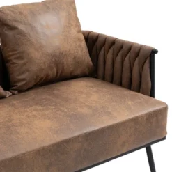 Modern Accent Metal Frame Tufted Sofa With Arms - ModernLuxe -Lush Living Store GUEST 8e51255e 009f 4882 901d 69f7536d279c