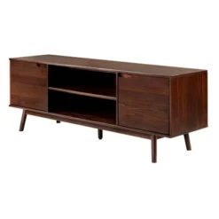 Solid Wood Mid-Century Modern TV Stand For TVs Up To 80" - Saracina Home -Lush Living Store GUEST 8e79d6b8 8dd2 4a61 a818 5cca332ec6d2