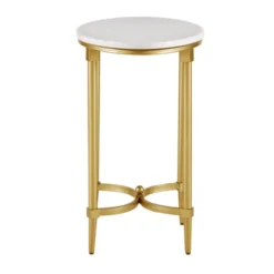 Bordeaux End Table White/Gold -Lush Living Store GUEST 8f22eaae 510a 4a1a 8121 762906760586