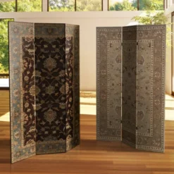 6" Double Sided Persian Rug Canvas Room Divider Beige - Oriental Furniture -Lush Living Store GUEST 8f38c925 9fcb 440a 8235 c99bc6d54df1