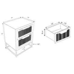 Gordon Two Drawer Cabinet Natural - Powell Company -Lush Living Store GUEST 8f709809 0a3a 4d96 a920 a6d6dfce70b6