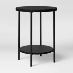 Wood And Metal Round End Table - Room Essentials™ -Lush Living Store GUEST 8fbadf3b 2739 4880 ac3b 1fda1aeb285d