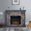 45" Freestanding Electric Fireplace Pewter - Home Essentials -Lush Living Store GUEST 8feee940 07b7 40df 9462 0873952f89e9