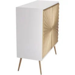 55 Downing Street Starburst 32" Wide White And Gold 2-Door Cabinet -Lush Living Store GUEST 90356592 48f1 4f8a b71e eba2e42b6fa5