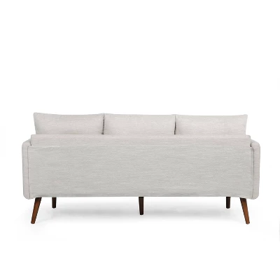 Feichko Contemporary Fabric Pillow Back 3 Seater Sofa - Christopher Knight Home 7 Feichko Contemporary Fabric Pillow Back 3 Seater Sofa - Christopher Knight Home - Image 5