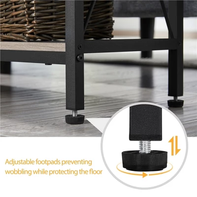 Yaheetech 3 Tier Console Table Sofa Table With Power Outlet, Gray 7 Yaheetech 3 Tier Console Table Sofa Table With Power Outlet, Gray - Image 5