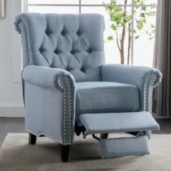 Push Back Linen Tufted Recliner Armchair - ModernLuxe -Lush Living Store GUEST 9162f7eb 1ffd 44cb 976d a061817c985b