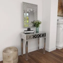 Set Of 2 Glam Wood Console Tables Gray - Olivia & May -Lush Living Store GUEST 91b79284 f4a5 43c8 b0e6 8c39410cc9eb