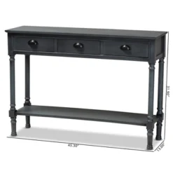 Garvey Wood 3 Drawer Entryway Console Table - Baxton Studio -Lush Living Store GUEST 91f49f07 c651 434d a4f3 813309534f2b