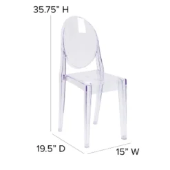Emma And Oliver Ghost Side Chair In Transparent Crystal -Lush Living Store GUEST 920d579f 0c5e 45eb 9ffb 73daeb16ef14