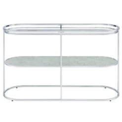 Yarmuth Glam 1 Shelf Sofa Table Chrome - HOMES: Inside + Out -Lush Living Store GUEST 9250338a 2e77 4035 8888 23806314db8a
