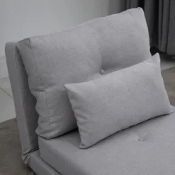 HOMCOM Convertible Flip Chair, Floor Lazy Sofa, Folding Couch Bed With Adjustable Backrest, Metal Frame And Pillows, Living Room Bedroom -Lush Living Store GUEST 927b1bad 6867 4755 affd 3b61cd54a833