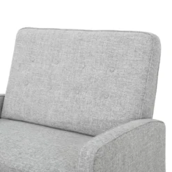 Calliope Buttoned Fabric Reclining Loveseat Light Gray Tweed - Christopher Knight Home -Lush Living Store GUEST 92a20a7a 50e3 46b0 8449 12b625637599