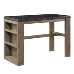 24" Charnell Console Table Marble/Oak Finish - Acme Furniture -Lush Living Store GUEST 92d9aaa9 d241 47a2 80a2 2ae89aae7a8b