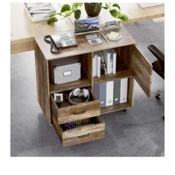 Year Color Wood Mobile Lateral Filing Cabinet With 2 Drawers, 2 Open Compartments, And Wheels For Home Office, Study, Living Room, And Bedroom 8 Year Color Wood Mobile Lateral Filing Cabinet With 2 Drawers, 2 Open Compartments, And Wheels For Home Office, Study, Living Room, And Bedroom -Lush Living Store GUEST 93013a51 1075 4321 897a b83ca8c4cdc0