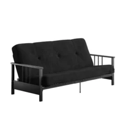 Full Anders Metal Arm Futon With 6" Microfiber Mattress - Room & Joy -Lush Living Store GUEST 934d9ab6 7319 47d8 8dd1 82a0b3b64ef4