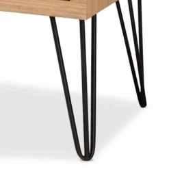 Denali Wood And Metal Storage Cabinet Brown/Black - Baxton Studio -Lush Living Store GUEST 93638f6d 3c1a 4407 a5b2 293fcb2d7841