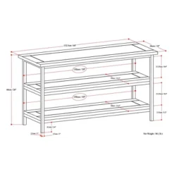 Rhonda Solid Mango Wood TV Stand For TVs Up To 66" Dark Cognac Brown - WyndenHall -Lush Living Store GUEST 93b56f30 ac18 4e4c be1a e69162396a52