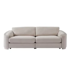 Stylish Sofa With Semilunar Arm, Rivet Detailing, And Solid Frame-ModernLuxe -Lush Living Store GUEST 93d0fb04 496d 497a bfed 3e3160cf8aa8