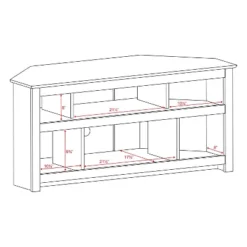 Vasari Corner Flat Panel TV Stand For TVs Up To 48" Black - Prepac -Lush Living Store GUEST 93d53bd9 dcbc 4807 a426 229d1ecccc0c