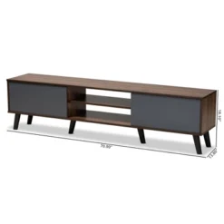 Clapton Multi Toned Wood TV Stand For TVs Up To 75" Gray/Brown - Baxton Studio -Lush Living Store GUEST 93e32432 78f6 47d8 82bf aaff31bcad19