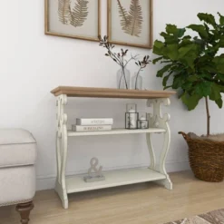 Farmhouse Wood Console Table Off White - Olivia & May -Lush Living Store GUEST 94911ec2 37a2 42ae 9aec c315b7e8699a
