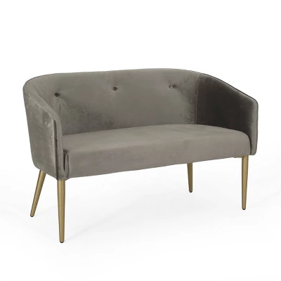 Brayer Modern Glam Tufted Velvet Loveseat - Christopher Knight Home 11 Brayer Modern Glam Tufted Velvet Loveseat - Christopher Knight Home - Image 9