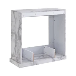 Dridun Faux Marble Fireplace White/Gray - Aiden Lane 28 Dridun Faux Marble Fireplace White/Gray - Aiden Lane -Lush Living Store GUEST 94a14bb9 618d 4a4b 9482 208c9d0f127b