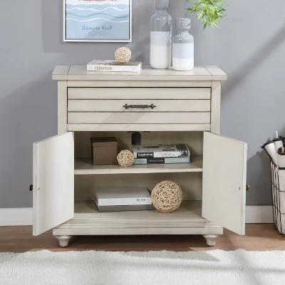 Longo Hallway Cabinet Antique White - HOMES: Inside + Out 4 Longo Hallway Cabinet Antique White - HOMES: Inside + Out - Image 2