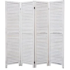 Legacy Decor Room Divider Full Length Wood Shutters Louver