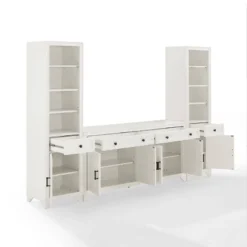 3pc Tara Entertainment Set With Open Shelving Distressed White - Crosley 18 3pc Tara Entertainment Set With Open Shelving Distressed White - Crosley -Lush Living Store GUEST 9516b6d6 8bdd 4227 8517 d4ae91ccf9e0