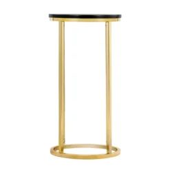 Ellias Round Side Table Black/Gold - Finch -Lush Living Store GUEST 95247ee3 7cb7 49c2 8a8f d0999ff2e1f0