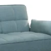 Tufted Stitching Fabric Sofa Bed With Splayed Legs Blue - Benzara -Lush Living Store GUEST 954220d6 9ade 4efe 97d2 2573b33922a6