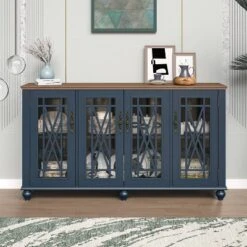 63" Vintage Storage Sideboard Buffet Accent Cabinet - Festivo -Lush Living Store GUEST 95707f45 96da 4ae2 8006 e9c858b635bd