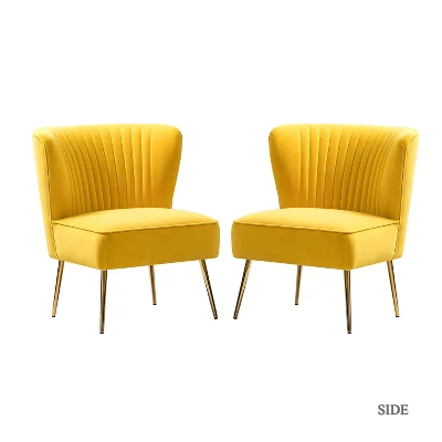 Quentin Velvet Accent Side Chair With Padded Seat Set Of 2 | Karat Home 18 Quentin Velvet Accent Side Chair With Padded Seat Set Of 2 | Karat Home - Image 16