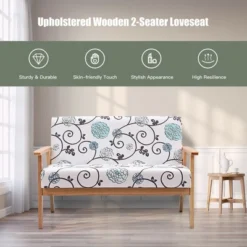 Costway Modern Fabric Loveseat Sofa Couch Upholstered 2-Seat Wood Armchair 18 Costway Modern Fabric Loveseat Sofa Couch Upholstered 2-Seat Wood Armchair -Lush Living Store GUEST 95dfecc3 ab4d 4cd9 9e4b ee0b215c04a5