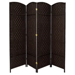 6 Ft. Tall Diamond Weave Fiber Room Divider 4 Panels - Oriental Furniture -Lush Living Store GUEST 961b33d5 f904 42fb 97ad e8772b0224ae