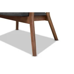 2pc Baron Fabric Upholstered And Wood Living Room Accent Chair Set - Baxton Studio -Lush Living Store GUEST 9650c046 2066 4e0e a0bf c760a90349b8