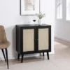 Modern Boho Wood And Rattan 2 Door Accent Cabinet - Saracina Home -Lush Living Store GUEST 9664627e 9b53 44a4 bf10 f1ea8887f524
